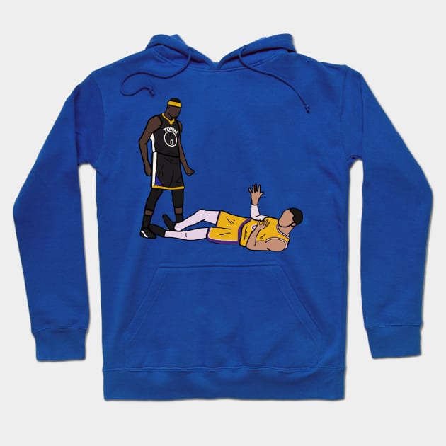 Demarcus Cousins Stares Down Kyle Kuzma After Dunking On Him - Golden State Warriors Hoodie by xavierjfong